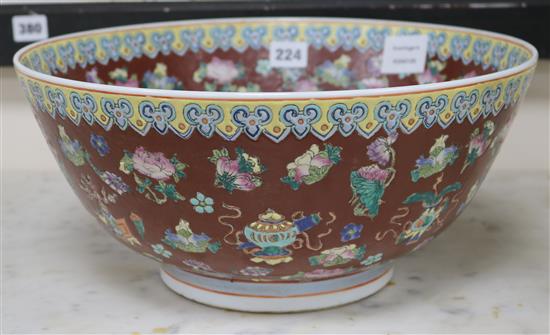 A large Chinese punch bowl